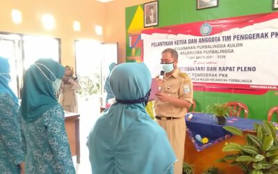 PELANTIKAN ANGGOTA PKK MASA BAKHTI 2021-2026 DAN RAKON TP PKK KELURAHAN PURBALINGGA KULON TAUN 2021